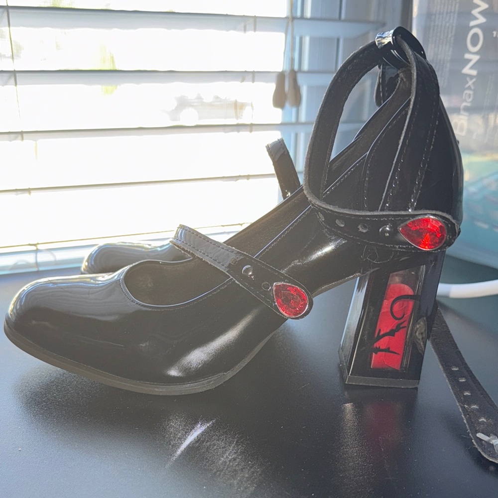 Elegant Black and Red Heels